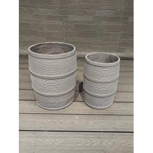 Quality Modern Waterproof Large Fiber Clay Garden Planters Outdoor for sale