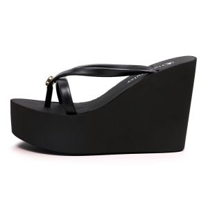 Customized Women Wedge Flip Flops Summer Pool Sandals Water Friendly