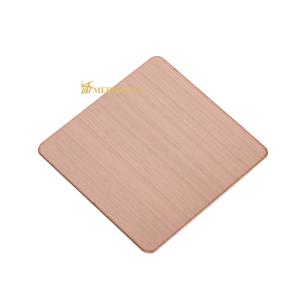 1000x2000mm Hairline Stainless Steel Sheet Rose Gold GB Standard