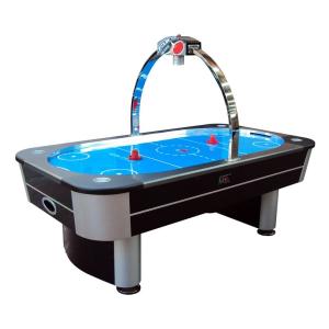 8FT Air Hockey Game Table Electronic Projection Scoring With Oval Blue Surface