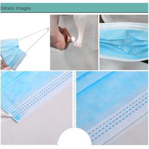 Tie On 75gsm 25Pa Disposable Blue Earloop Face Mask
