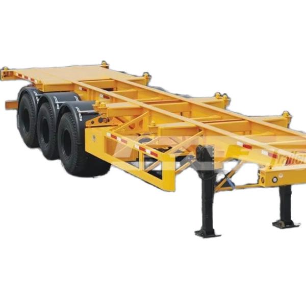 Buy CIMC 2/3 Axles 12 Units Tires 12400*2480*1560mm Mechanical Suspension 60T Payload Skeleton Semi Trailer at wholesale prices