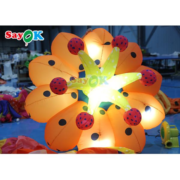 190T Oxford Cloth Inflatable Led Flower Plants For Wedding Decoration Lighting