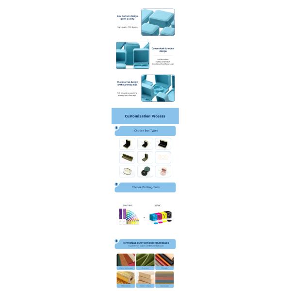 premium velvet square sky blue velvet jewelry box for bracelet Necklace ring packaging