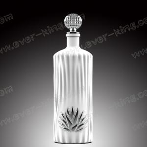 Empty Transparent Wine Tequila Glass Bottle Lead Free 750ml