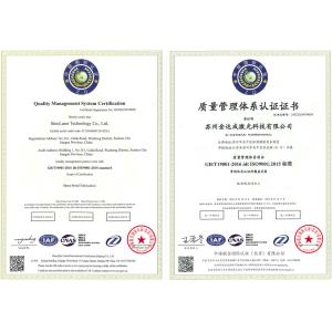 SinoLaser Technology Co., Ltd. Certifications