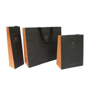 Buy cheap Black Personalised Handmade Sheet Paper Bag Customized Logo Printing from wholesalers
