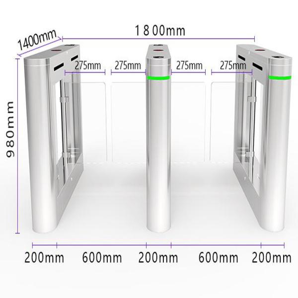 Buy 600mm Lane AC220V Bidirectional Swing Barrier Turnstile at wholesale prices
