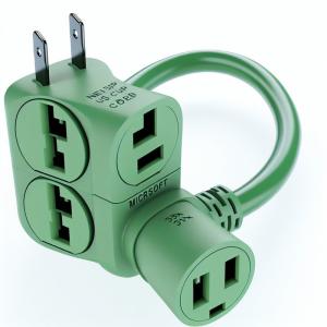 NEMA 5-15P to 5-15R Power Cord 3 Outlets 1M US Plug