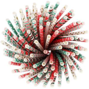 7.75" SGS Biodegradable Striped Straws