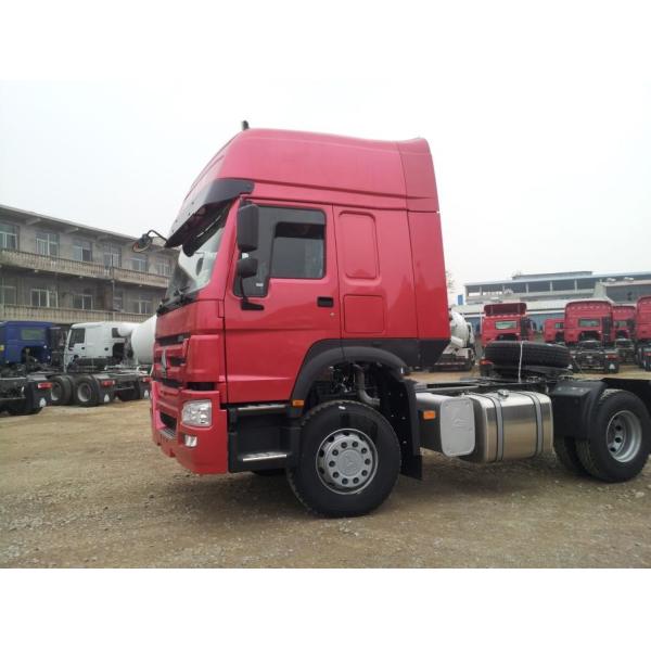 SINOTRUK HOWO 4x2 tractor truck/prime mover, 336hp,loading 40tons, Left hand drive, red for Ethiopia, Kenya, market