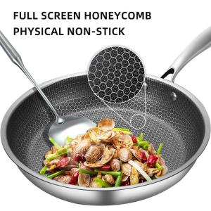 Honeycomb Nonstick Fry Pan Stainless Steel For Home Kitchen