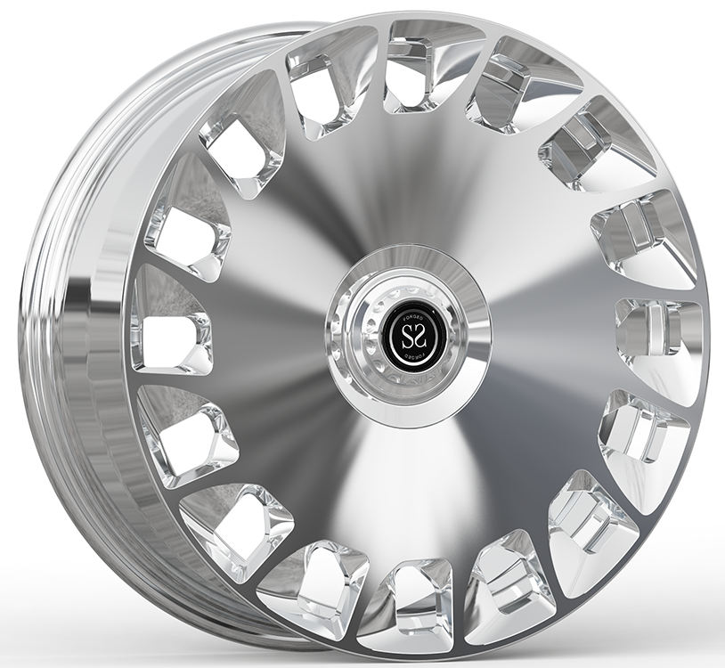 20x9.0 Brushed Face and Polished Windows 1-PC Forged Rims for LAND ROVER RANGE