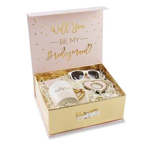 Quality Custom Printing Paper Wedding Favors Gift Box Set For Bridesmaid for sale
