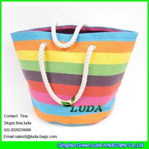 China LUDA customized women paper straw beach bag with rope handles on sale