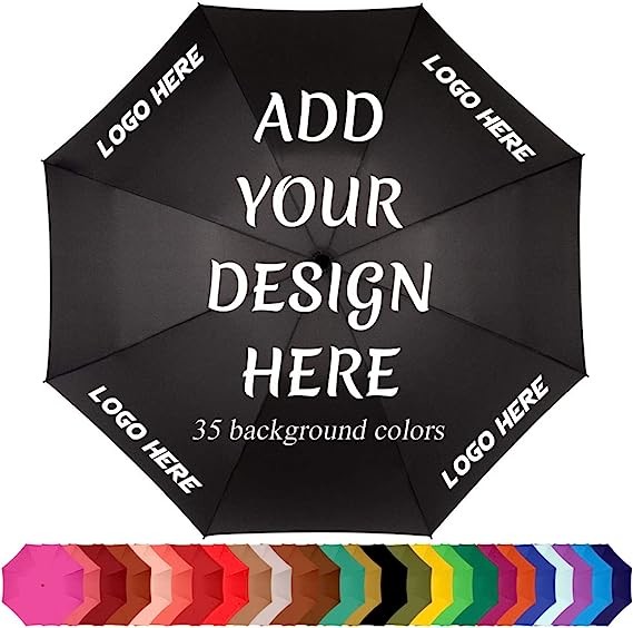 Custom Umbrellas Design Your Own Add Logo Image Personalized Design Sun/Rain All