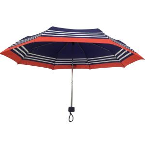 Ladies Manual Open Pongee Fabric Umbrella With Metal Frame