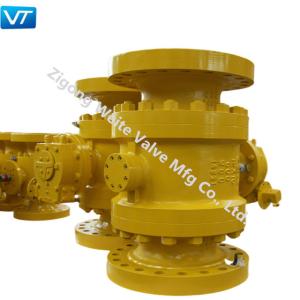Quality 12x10&quot; Metal Seated Trunnion Ball Valve Reduced Bore For Oil Pipeline for sale