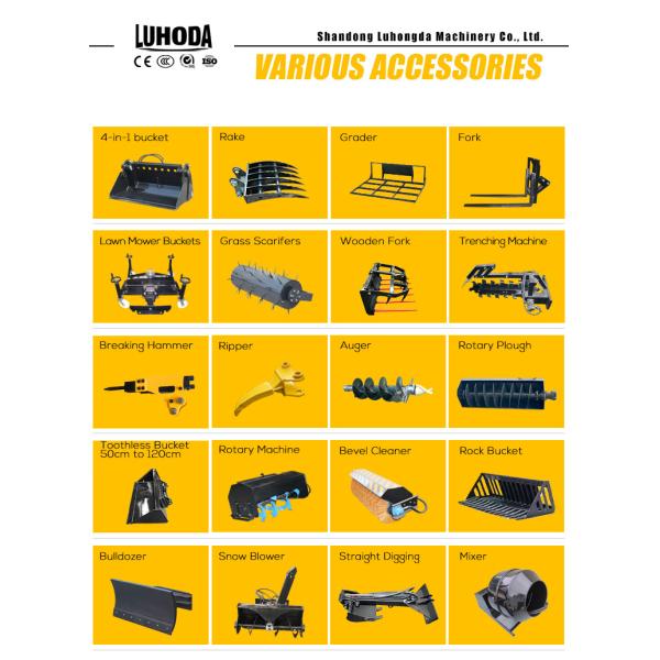 Yanmar Engine Diesel Closed System Skid Steer Loader Attachment Wheel Skid Loader on Sale