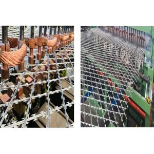 High Security Galvanized Straight Line Razor Wire Fence Panel