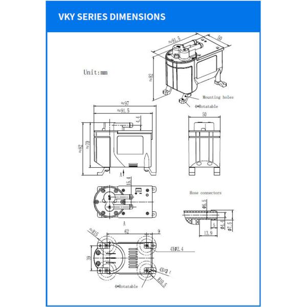 Micro diaphragm pump -55KPa for phlegm sucker, gas sampling, medical equipmrnt and analytical instruments.