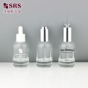 GL019 50ml Round Shoulder Thick Bottom Molded Glass Bottle With Different