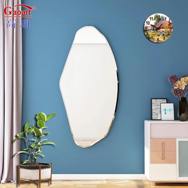Modern Style Full Length Silver Shaving Metal Mirror for Hotel Bathroom Beauty
