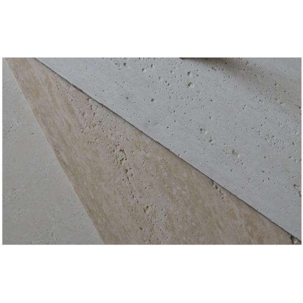White Travertine Beige Tile and Slab Flooring Stone Silicone Ivory for Outdoor Spaces