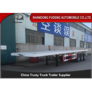 Q345B 3 Axles 60t 20ft 40ft Flatbed Container Trailer