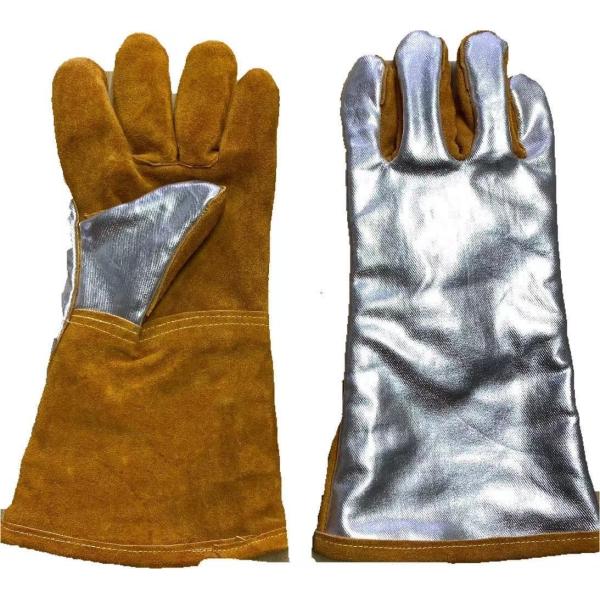 Buy Aluminized High Temperature Resistant Gloves With Leather Palm at wholesale prices