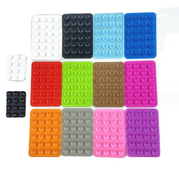 Silicone 24 Anti Slip Silicone Custom Adhesive Suction Cup Pads for Cell Phone Holder