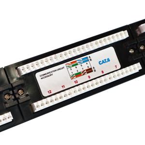 RJ45 Jacks Network Patch Panel for Networking and Network Cabling System 1U