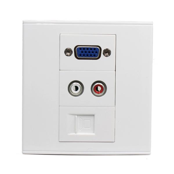 Buy VGA Audio Network Port Modular Faceplate Wall Plate Outlet Terminal Block Socket Panel at wholesale prices