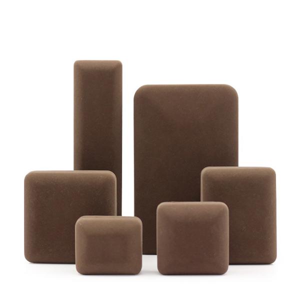 Brown Jewelry Velvet Packaging Box For Necklace Rings