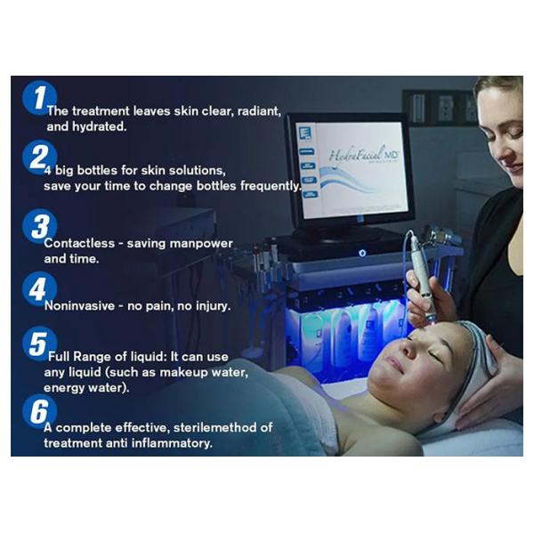 14 Handpieces Hydra Facial Oxygen Machine Microdermabrasion Hydrodermabrasion Machine