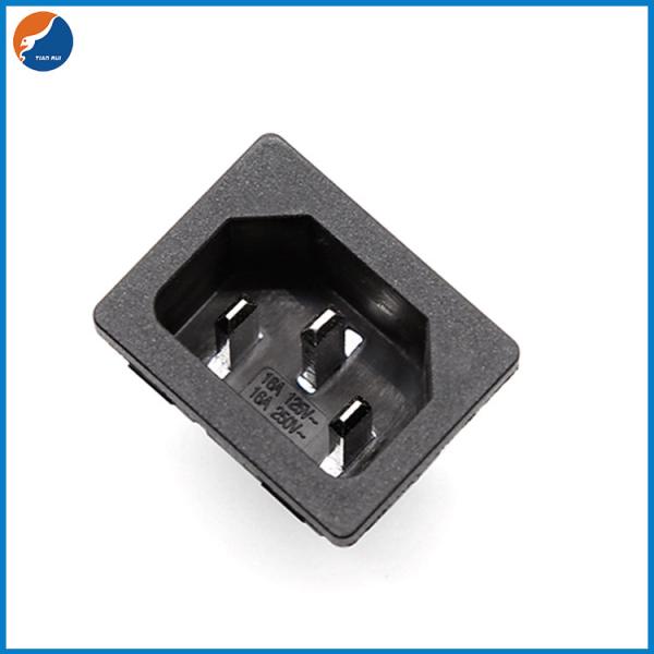 R14-A-1CB1 C14 Electric Insert Male AC Plug Power Connector Socket 10A 250V For