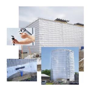 Quality Easy to Clean Clear Mesh Tarpaulin with 3x3 Woven Density and LDPE Coating for sale