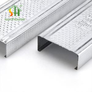 Water Resistant Light Steel Partition Wall System Keel Zinc Coated