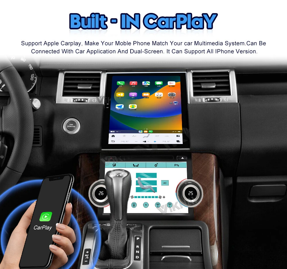 Viknav Car Radio For Range Rover Sport L320 ( 2011 2012 2013) 10.4'' Android Carplay GPS Navigation Multimedia Stereo