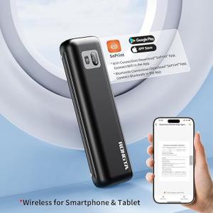 Rongta Portable Printers Wireless for Travel, 300DPI WiFi & Bluetooth Mobile