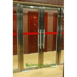 China Custom designed Fire Break Door, 304 Stainless Steel Doors And Frame With Glass Lites on sale