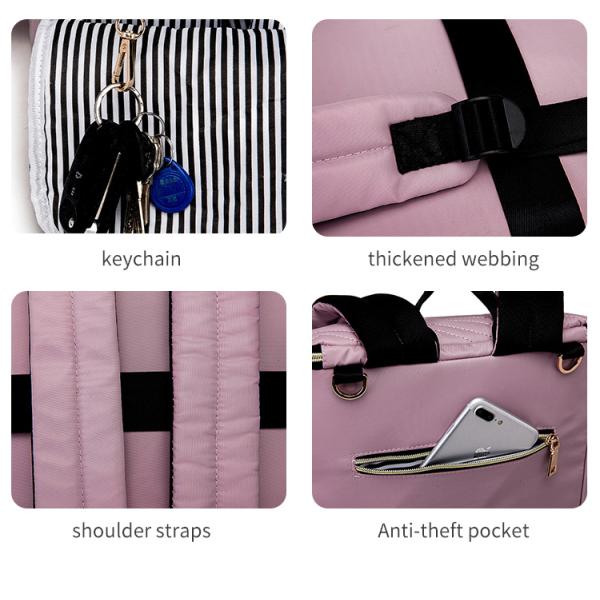 Embroidered Diaper Bag Backpack With USB