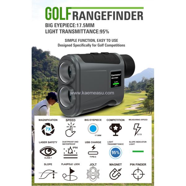 kaemeasu 600m Optical Telescope Golf Rnagefinder USB Charging Distance Meter 95% Transmittance H600H