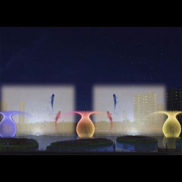 Industry Trade Integration Musical Fountain Synchronized Water Patented Fountain