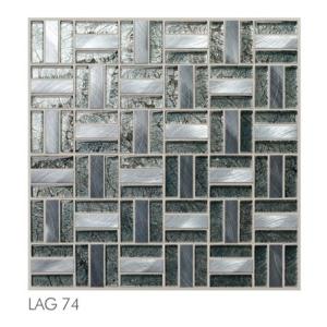 fireplace backsplash tile aluminum mix glass mosaic tile LAG74