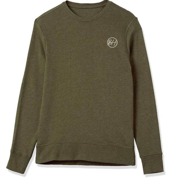 Buy 4 Way Stretch Cotton Embroidered Crewneck Sweatshirt Anti Shrink at wholesale prices