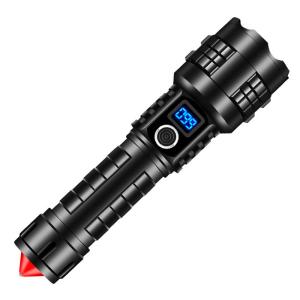 Digital Display Aluminum Alloy LED Flash light Outdoor Long Range Zoom IP65