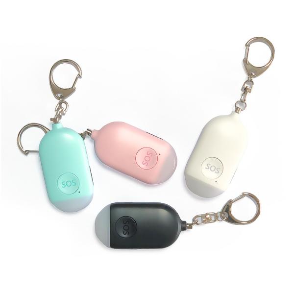 Pocket Personal Security Alarms Keyring Rechargeable Personal Alarm with led