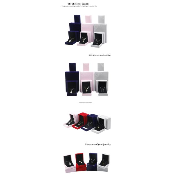 Handmade Embossed Blue Jewelry Packaging Box for My Velvet Necklace and Blue Ring