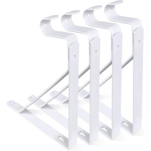 Black White Heavy Duty Closet Shelf Rod Brackets Sample Offered Wall Mounted